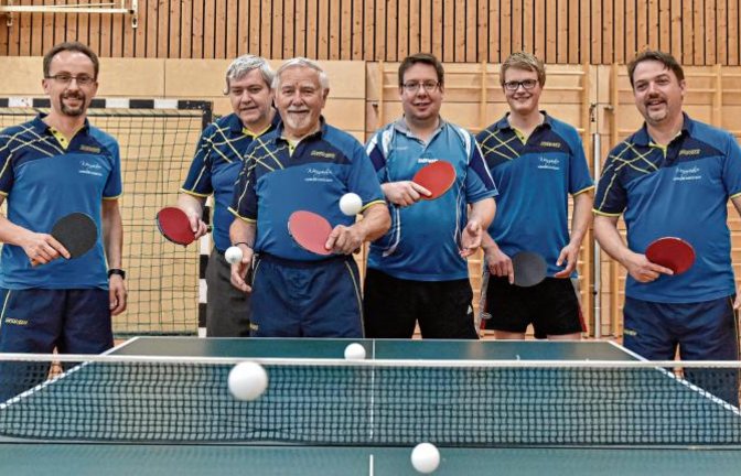 Ohne einen einzigen Punkt abgegeben zu haben, haben sich die TTF Gündelbach II mit (von links) Stefan Schick, Gunter Leucht, Rudolf Palesch, Michael Bauer, Michael Setzer und Oliver Zöhrer den Titel in der Kreisliga C Gruppe 2 gesichert. Foto: Leitner