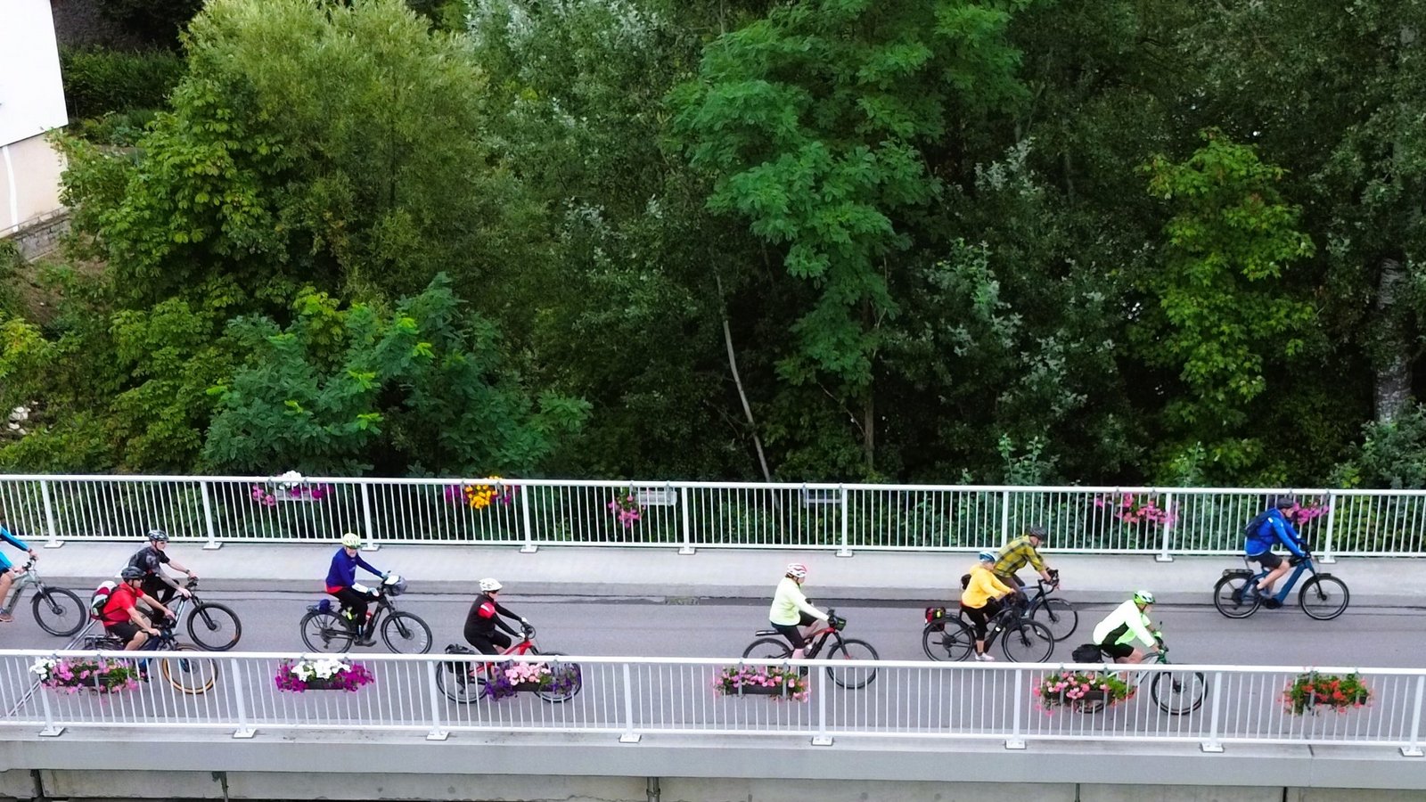 Zu Beginn geht’s über die Enzbrücke – sicher ohne Autoverkehr. Fotos: Küppers (5), Mross (5)