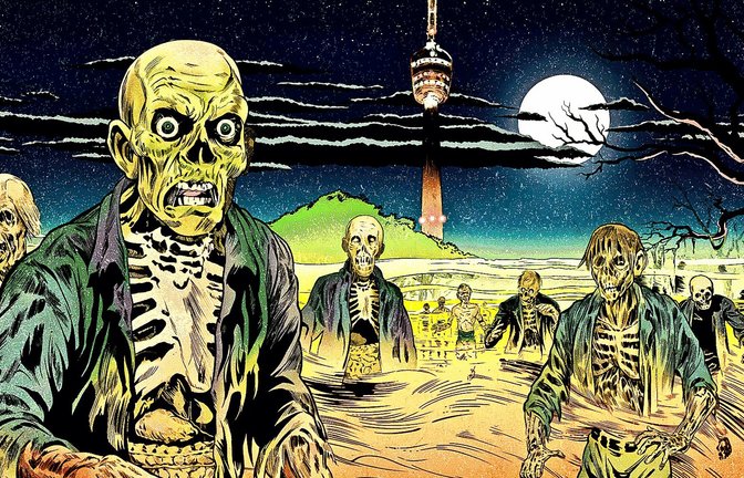 Zombies unterm Stuttgarter Fernsehturm? Gruselig!<span class='image-autor'>Foto: Der Stuttgarter Schocker</span>