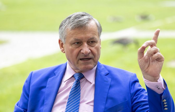 FDP-Fraktionschef Hans-Ulrich-Rülke im Sommerinterview im Schlossgarten.<span class='image-autor'>Foto: Lichtgut/Leif Piechowski/Leif Piechowski</span>