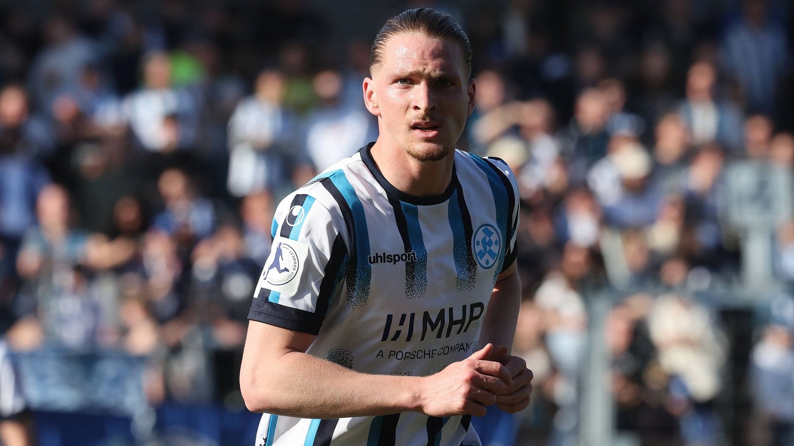 Marlon Faß und die Blauen wollen ins Pokal-Halbfinale.Foto: Pressefoto Baumann