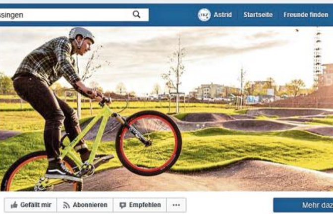 Facebookauftritt der Pumptrack in Bietigheim.  Screenshot: Rücker