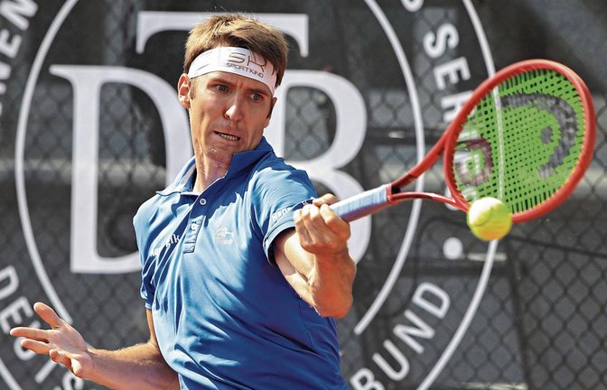 Cedrik-Marcel Stebe hat sich auf der German Men’s Series des Deutschen Tennis-Bunds (DTB) schon einige Matchpraxis geholt. Foto: Hasenkopf