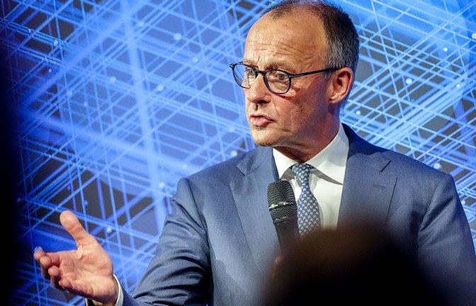 Friedrich Merz beim Bundesverband deutscher Banken: Selbstverständliches im verfehlten Rahmen ausgesprochen.<span class='image-autor'>Foto: Kay Nietfeld/dpa</span>