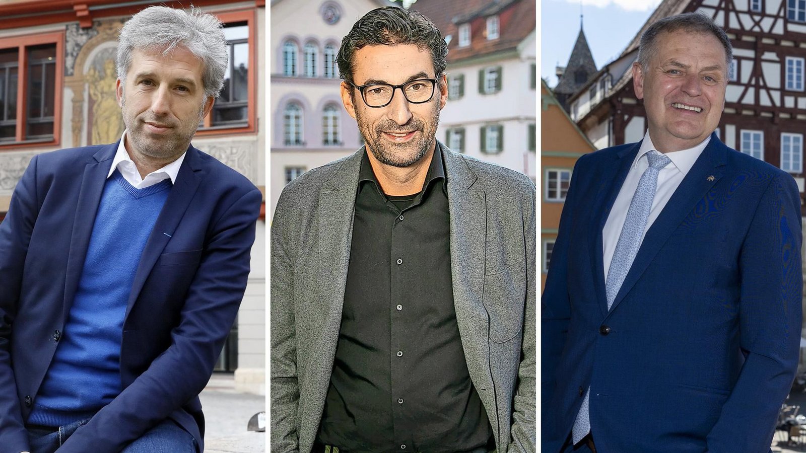 Tübingens OB Boris Palmer, Matthias Klopfer (Esslingen) und Richard Arnold (Schwäbisch Gmünd) wollen, dass aus der Stadtbild-Debatte auch konkrete Maßnahmen folgen.Foto: Stefan Puchner/dpa Tübingens OB Boris Palmer, Matthias Klopfer (Esslingen) und Richard Arnold (Schwäbisch Gmünd) wollen, dass aus der Stadtbild-Debatte auch konkrete Maßnahmen folgen.Foto: Stefan Puchner/dpa