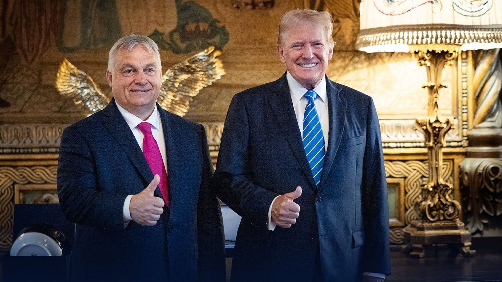 Im Sommer 2024 hatte Viktor Orban (links) Donald Trump in Florida besucht. (Archivbild)Foto: AFP/HANDOUT Im Sommer 2024 hatte Viktor Orban (links) Donald Trump in Florida besucht. (Archivbild)Foto: AFP/HANDOUT