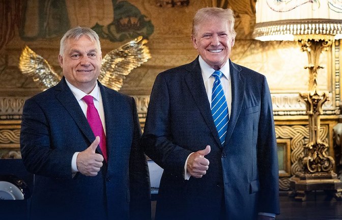 Im Sommer 2024 hatte Viktor Orban (links) Donald Trump in Florida besucht. (Archivbild)<span class='image-autor'>Foto: AFP/HANDOUT</span>