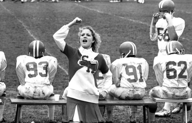 Ausstellung "Little America" Fotografien von Jürgen Schadeberg im Kunstmuseum Ludwigsburg. Das Bild zeigt Cheerleader of the Stuttgart Stallions/Pattonville.Foto: Jürgen Schadeberg 