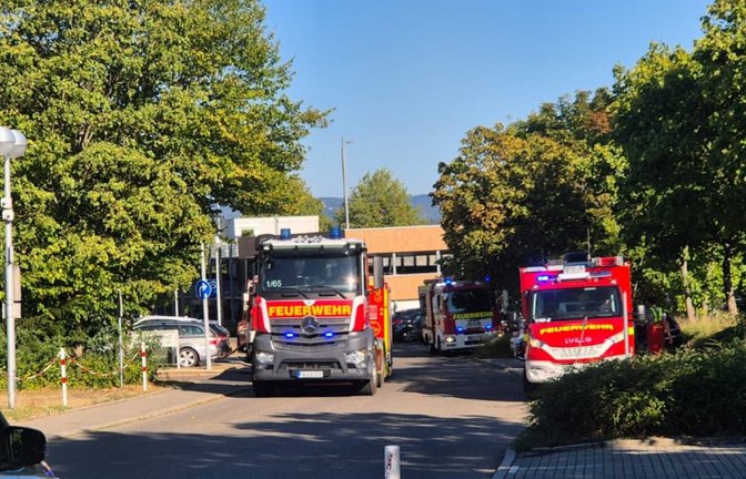 Zu einem größeren Einsatz rückten am Donnerstagnachmittag zahlreiche Einsatzkräfte zur Helios-Klinik in Rottweil aus.<span class='image-autor'>Corinne Otto</span>