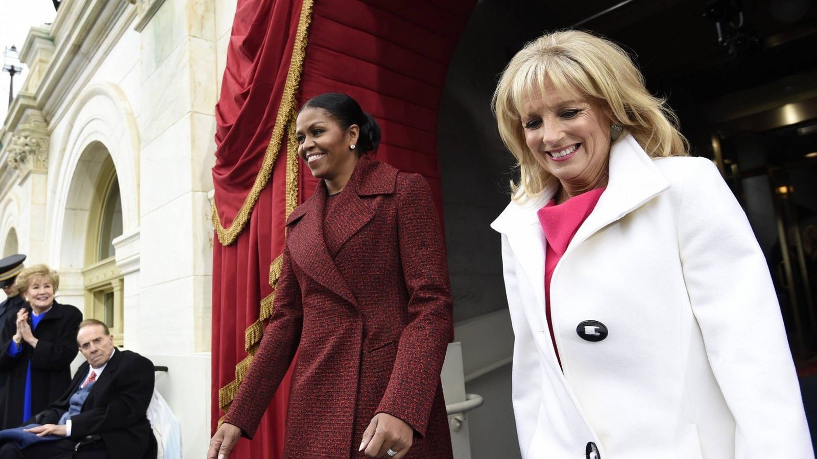 Einst "Second Lady", heute ist sie die erste: Jill Biden (rechts) mit Michelle Obama, ihres Zeichens auch schon erste Frau im Staat.Foto: IMAGO / UPI Photo