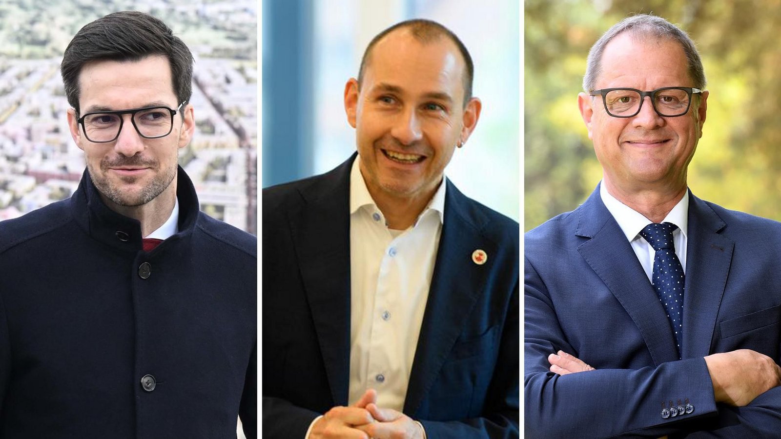 Drei von elf Oberbürgermeistern im Land, die in diesem Jahr zur Wahl stehen (von links): Freiburgs Martin Horn, Böblingens Stefan Belz und Jürgen Roth aus Villingen-Schwenningen.Foto: dpa