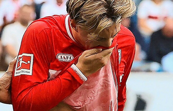 Für Angelo Stiller war früh Feierabend.<span class='image-autor'>Foto: Baumann</span>
