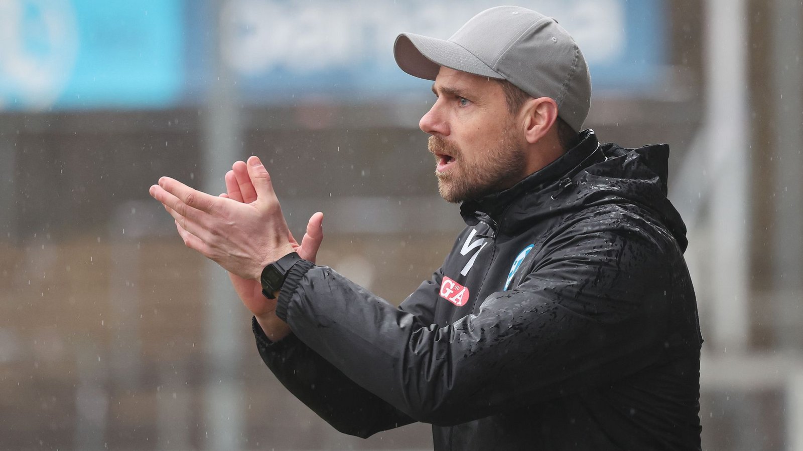 Kickers-Trainer Marco Wildersinn ist mit der physischen und taktischen Entwicklung seines Teams zufrieden.Foto: Baumann Kickers-Trainer Marco Wildersinn ist mit der physischen und taktischen Entwicklung seines Teams zufrieden.Foto: Baumann