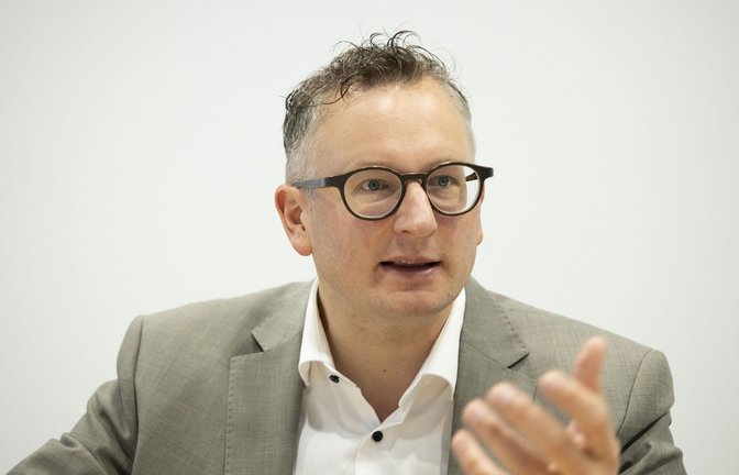 Grünen-Fraktionschef Andreas Schwarz im Gespräch mit unserer Zeitung<span class='image-autor'>Foto: Lichtgut/Leif Piechowski</span>