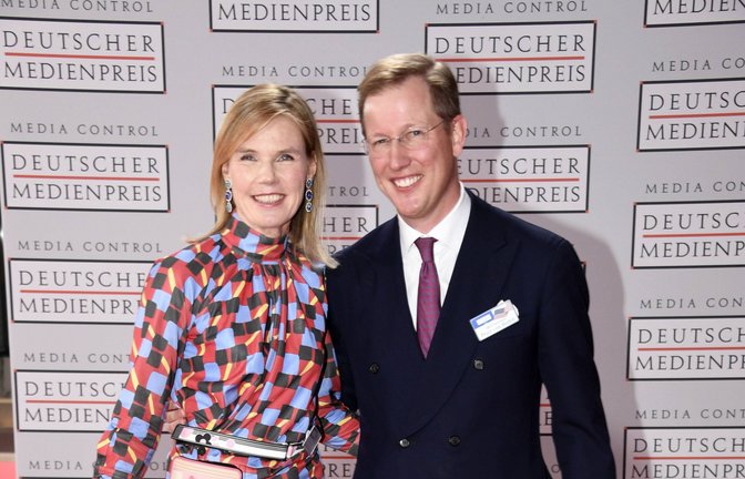Markgraf Bernhard von Baden und seine Frau Stephanie sind am 6. Mai in der Westminster Abbey.<span class='image-autor'>Foto: imago/Future Image/Frederic Kern</span>