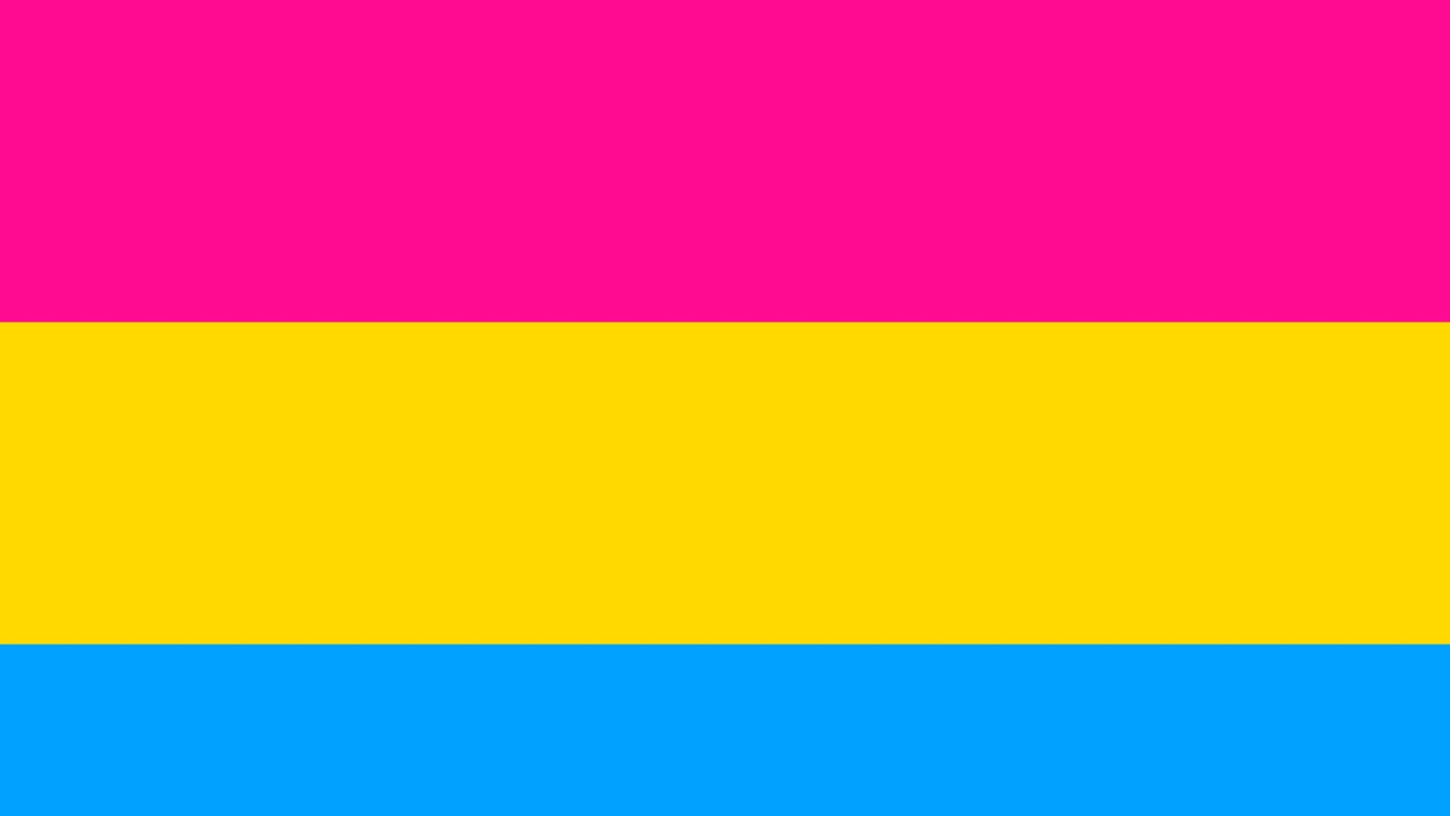 Pan-Flagge: Die Pansexual Pride Flagge zeigt drei horizontale Streifen in Pink, Gelb und Blau. Der pinke Streifen steht für die Anziehungskraft auf diejenigen, die sich als weiblich identifizieren, der blaue Streifen für die Anziehungskraft auf diejenigen, die sich als männlich identifizieren, und der gelbe Streifen für die Anziehungskraft auf diejenigen, die sich als nicht-binär oder geschlechtsneutral identifizieren. Diese Flagge steht für die Inklusivität und Fluidität der pansexuellen Anziehung, die alle Geschlechtsidentitäten umfasst.Foto: Sunflowerr/Shutterstock