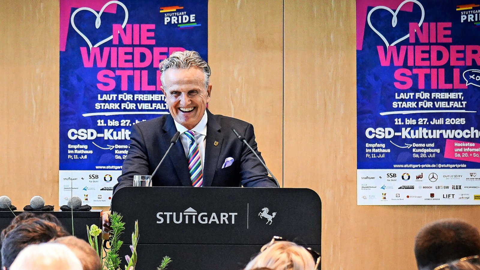Eröffnung des CSD in Stuttgart mit dem Empfang im Rathaus von Oberbürgermeistern Frank Nopper.Foto: Lg/Ferdinando Iannone Eröffnung des CSD in Stuttgart mit dem Empfang im Rathaus von Oberbürgermeistern Frank Nopper.Foto: Lg/Ferdinando Iannone