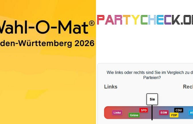 Mit dem „Party Check“ gibt es eine Alternative zum Wahl-O-Mat.<span class='image-autor'>Foto: Screenshots Wahl-O-Mat/Party Check, Montage: Koenigsdorff</span>