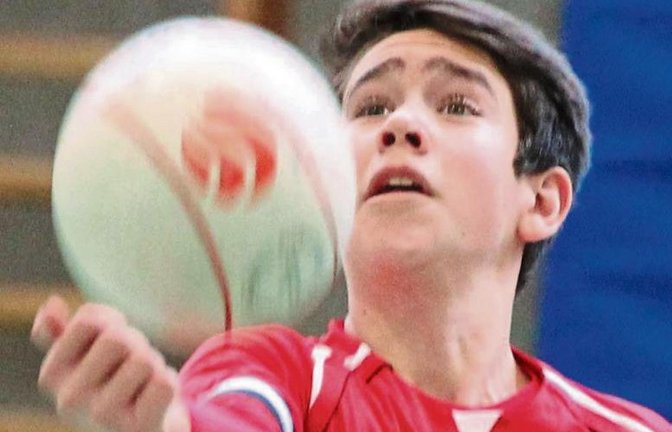 Andreas Knodel ist nicht nur der Mannschaftskapitän der U 14 des TV Vaihingen. Der Zuspieler peitschte als emotionaler Anführer seine Teamkameraden vor allem im Halbfinale immer wieder nach vorne. Foto: Nachreiner