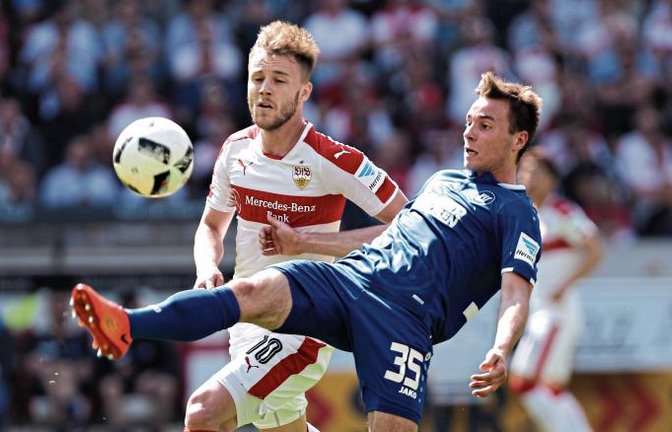Matthias Bader (rechts) spielte zuletzt für den Karlsruher SC in der Dritten Liga.  Foto: Baumann