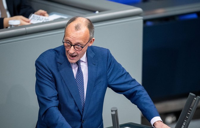 Eckt mit seinen Vorstellungen bei den Konservativen an: CDU-Parteichef Friedrich Merz.<span class='image-autor'>Foto: dpa/Melissa Erichsen</span>