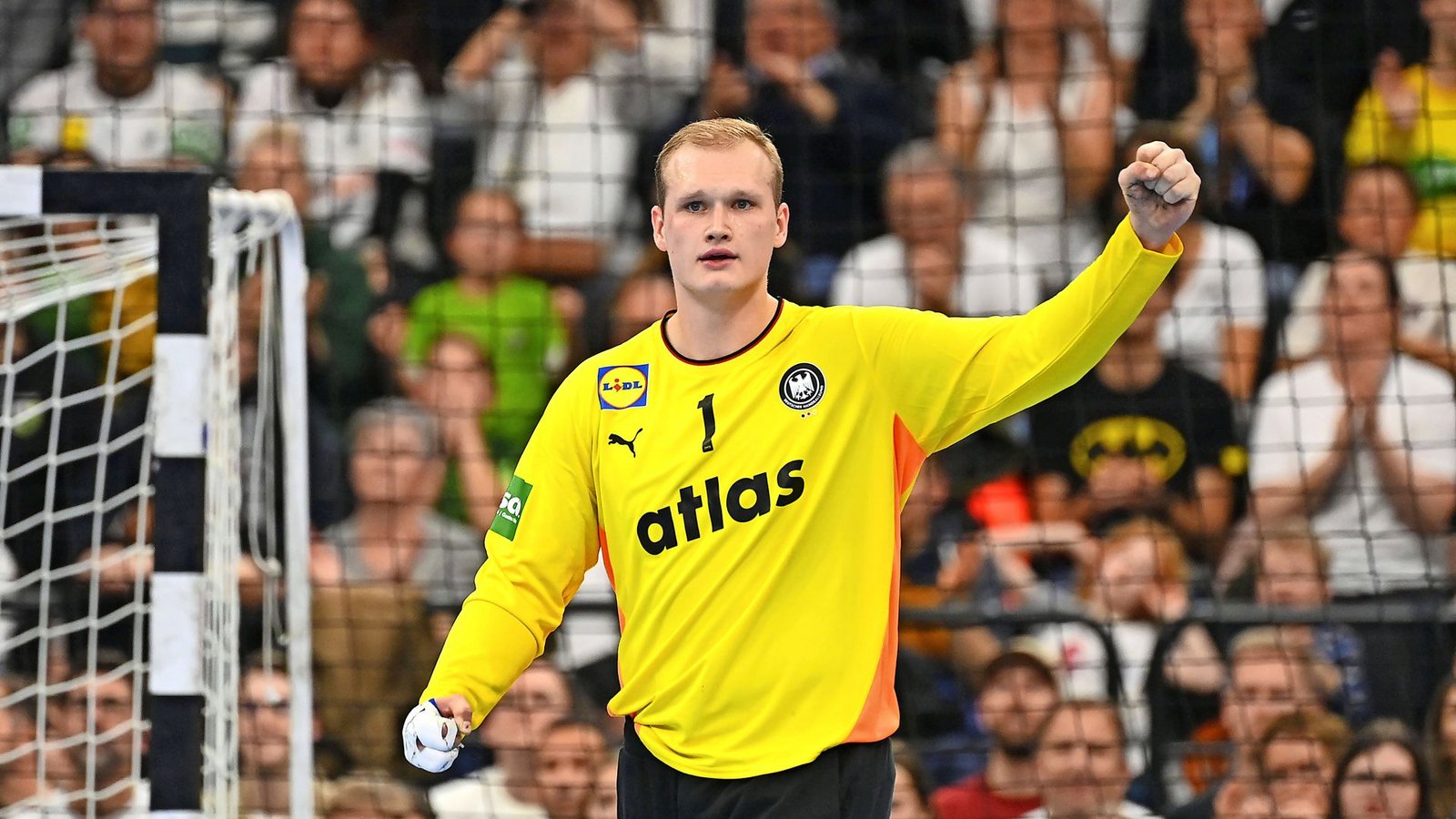 Tor: David Späth, 23 Jahre, 46 Länderspiele, 3 Tore, Rhein-Neckar Löwen.Foto: IMAGO/Sven Simon Tor: David Späth, 23 Jahre, 46 Länderspiele, 3 Tore, Rhein-Neckar Löwen.Foto: IMAGO/Sven Simon