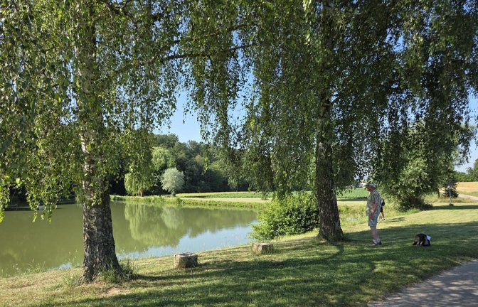 Am Karpfenteich gibt es eine Getränkestation.  <span class='image-autor'>Fotos: Blessing</span>