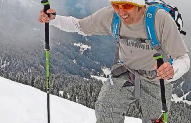 Peter Keller beim Aufstieg  Foto: privat
