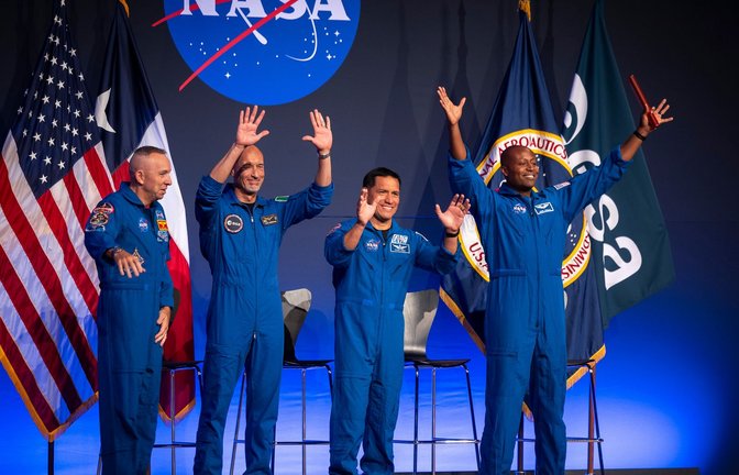Vier Männer sollen an der "Artemis 3"-Mission teilnehmen.<span class='image-autor'>Foto: Annie Mulligan/FR172050 AP/AP/dpa</span>