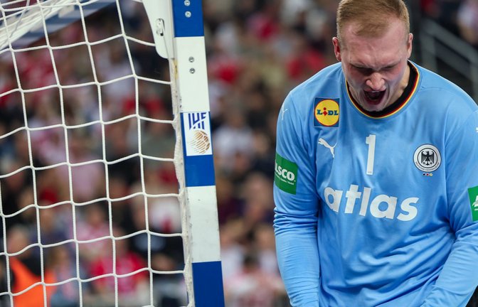 DHB-Keeper David Späth bringt Emotionen ins Spiel – zu sehen bei ARD und ZDF.<span class='image-autor'>Foto: IMAGO/Grubisic</span>