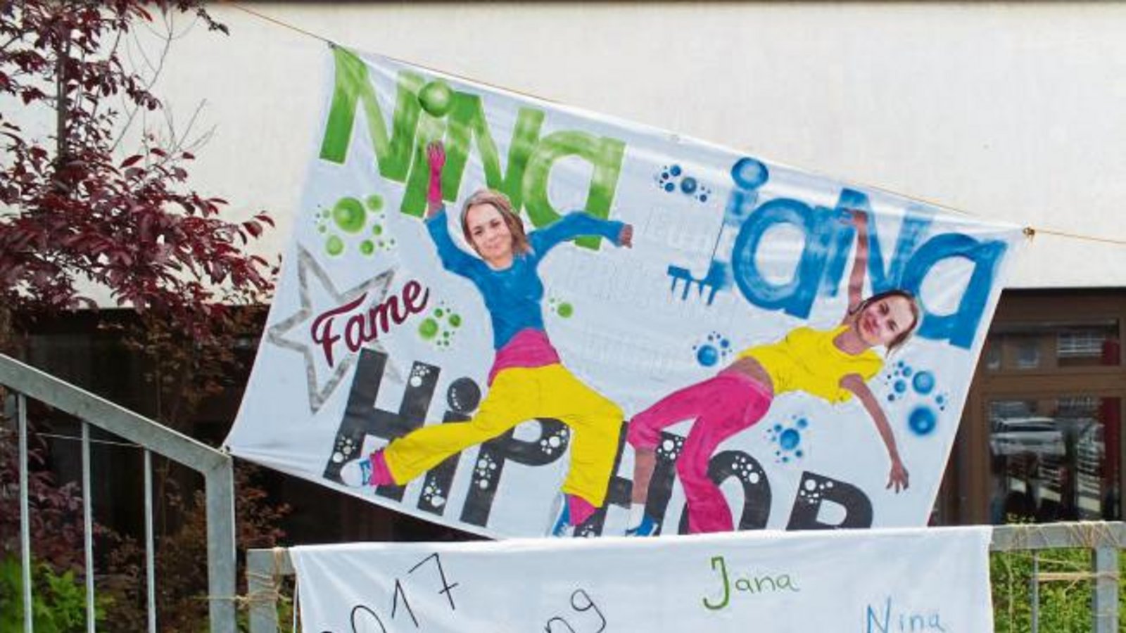 Auch an der Ferdinand-Steinbeis-Realschule in Vaihingen werden die Prüflinge mit Plakaten unterstützt. Foto: p Auch an der Ferdinand-Steinbeis-Realschule in Vaihingen werden die Prüflinge mit Plakaten unterstützt. Foto: p