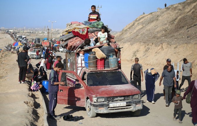 Aussicht auf Frieden? Palästinenser im Gazastreifen auf der Flucht in eine sogenannte Sicherheitszone.<span class='image-autor'>Foto: AFP</span>
