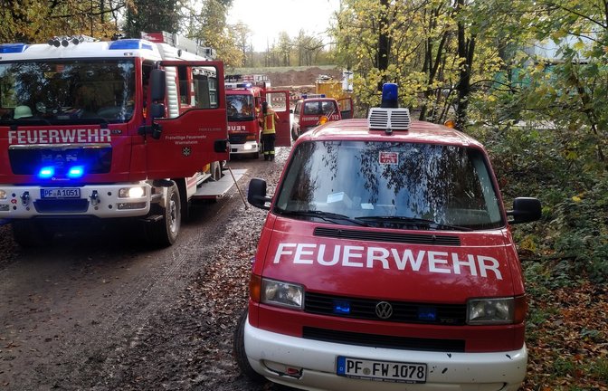 Zu 1731 Einsätzen rückte die Feuerwehr im Enzkreis im vergangenen Jahr aus, wie hier im November 2023 bei einem Gefahrenstoffeinsatz am Wiernsheimer Waldrand.  <span class='image-autor'>Foto: VKZ-Archiv</span>