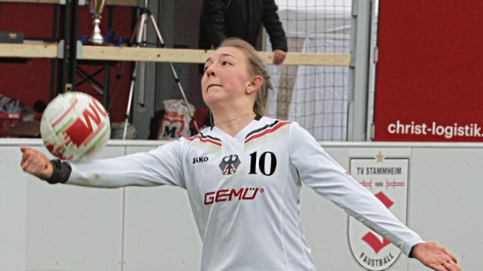 Merle Bremer – hier im Trikot der U-21-Nationalmannschaft bei den Stuttgart Open in Stammheim – ist eine der jungen Wilden beim TV Vaihingen. Foto: Nachreiner