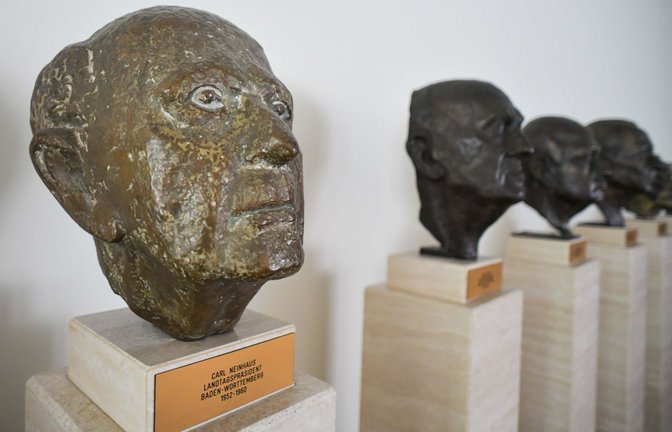 Seine Rolle als Landtagspräsident wird im Foyer des Landtags in Stuttgart mit einer Büste geehrt.<span class='image-autor'>Foto: Lichtgut/Max Kovalenko</span>
