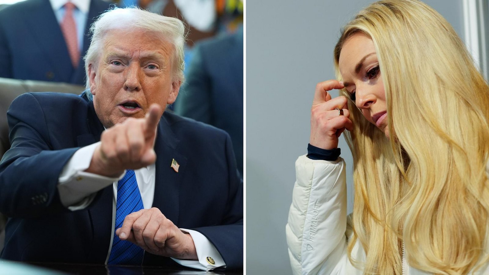 Donald Trump und Lindsey Vonn werden in diesem Leben wohl keine Freunde mehr (Archivbilder).Foto: Michael Kappeler/AP/dpa Donald Trump und Lindsey Vonn werden in diesem Leben wohl keine Freunde mehr (Archivbilder).Foto: Michael Kappeler/AP/dpa