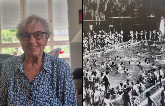 Elisabeth Rau hat das Bädle fast neun Jahrzehnte lang besucht und ist dort geschwommen. Immer war es gut besucht, wie ein Bild aus den 1950 Jahren zeigt.<span class='image-autor'>Hilke Lorenz/Privat (Heimatgeschichtlicher Arbeitskreis Zuffenhausen)</span>