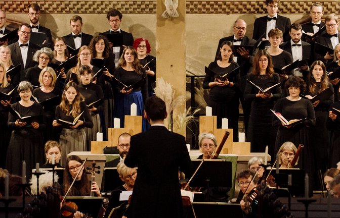 Der Maulbronner Kammerchor wandert wieder mit dem Publikum. <span class='image-autor'>Fotos: p</span>