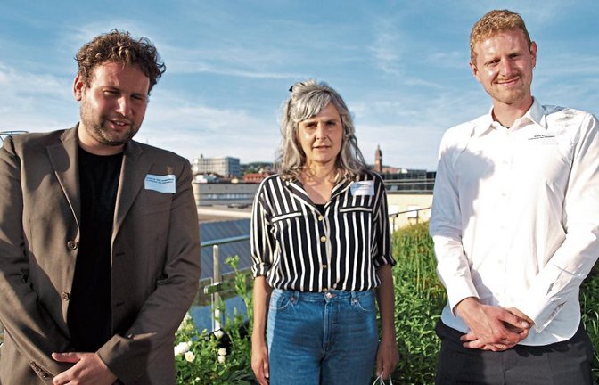 Das frisch gewählte Kuratoren-Team stellt sich vor (von links): Jules van den Langenberg, Katharina Wahl und Willem Schenk.  Foto: Filitz