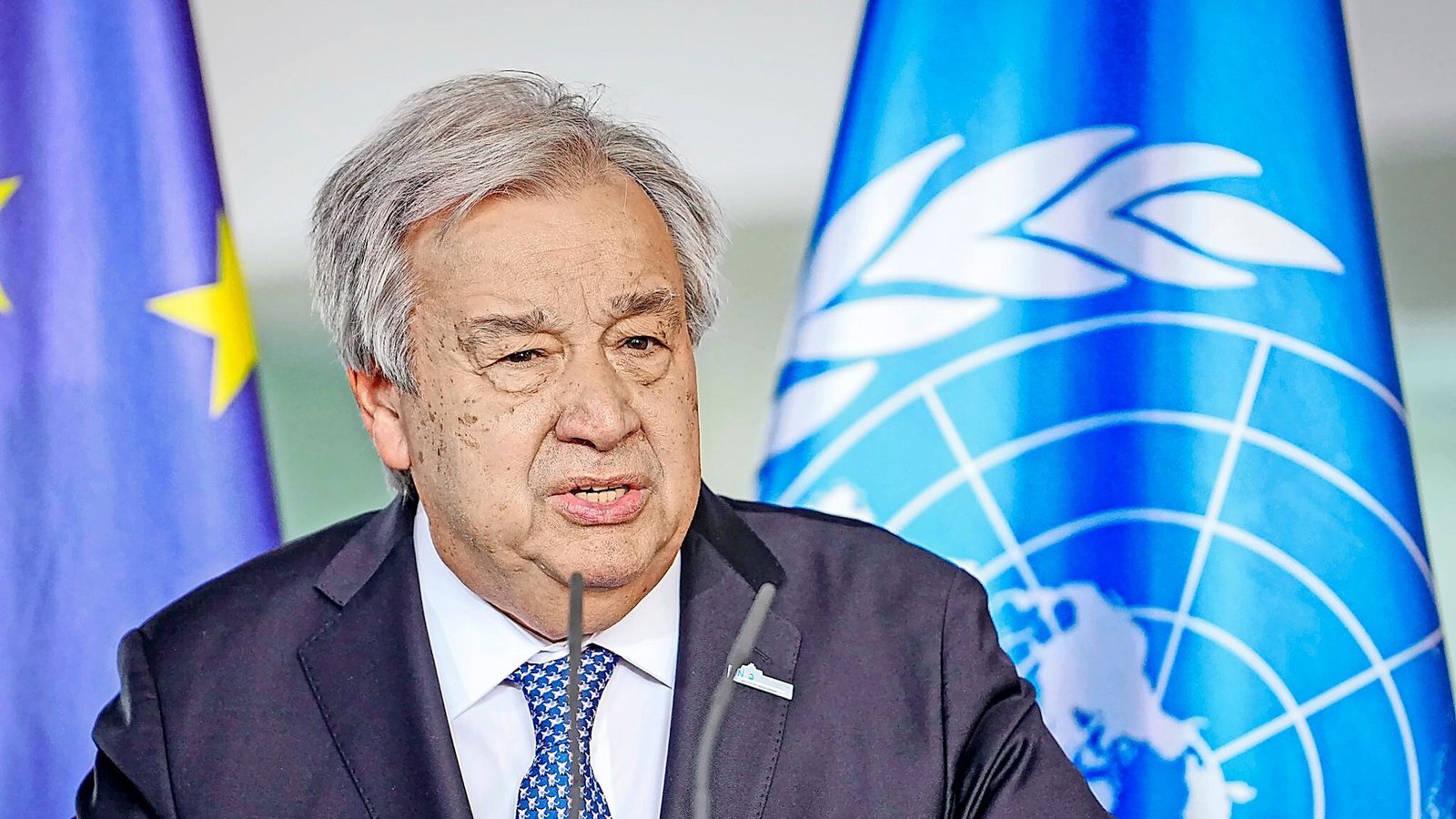 Der Generalsekretär der Vereinten Nationen António Guterres ehrte getötete UN-Mitarbeiter (Archivfoto).Foto: Kay Nietfeld/dpa/Kay Nietfeld Der Generalsekretär der Vereinten Nationen António Guterres ehrte getötete UN-Mitarbeiter (Archivfoto).Foto: Kay Nietfeld/dpa/Kay Nietfeld