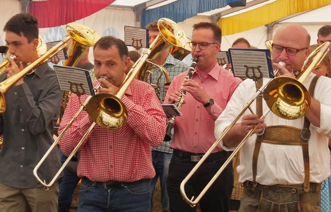 Wenn’s draußen regnet, spielt die Musik eben drinnen. Gastgeber Musikverein Oberriexingen zieht nur ins Zelt ein – kein Festmarsch durch die Stadt.