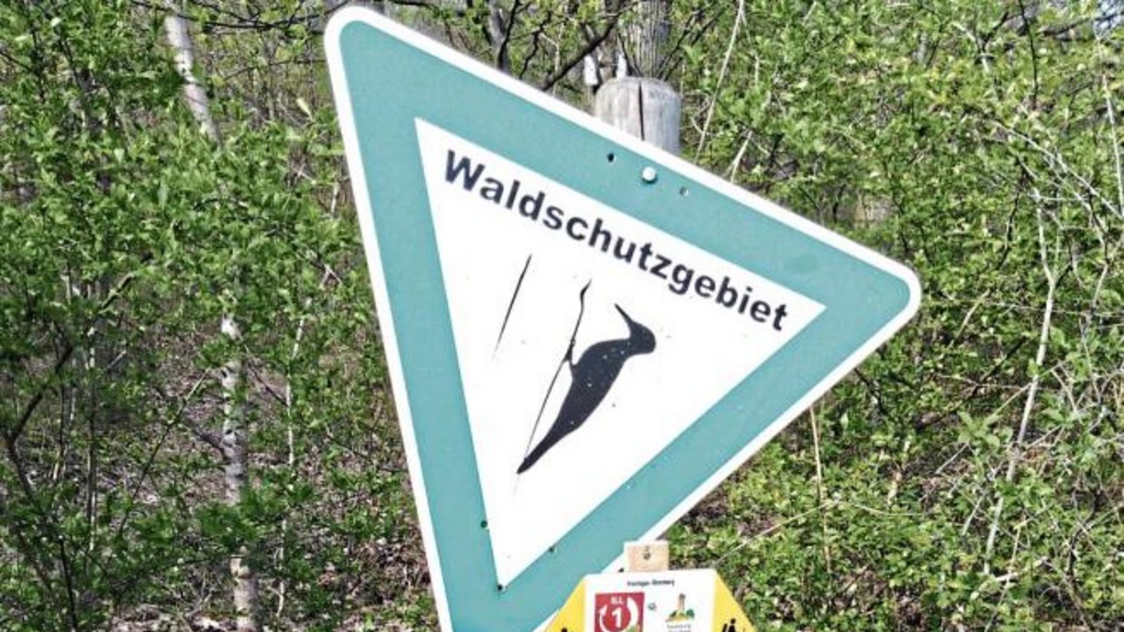 Wohin nur mit den neuen Wander-Schildern? Ah, so geht’s. Gesehen in Ensingen. Foto: p