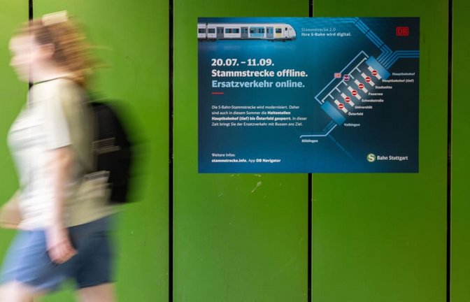 Die Stuttgarter S-Bahn Stammstrecke wird von Montag an für acht Wochen wegen Bauarbeiten gesperrt.<span class='image-autor'>Lichtgut/Leif Piechowski</span>