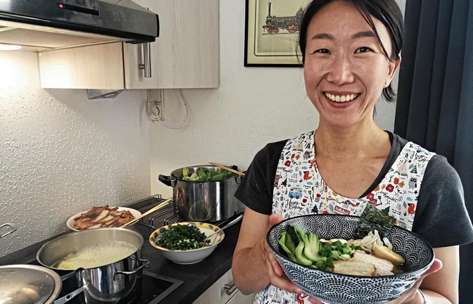 Kyoungwook Kim kocht im Tender Sachsenheim „wie zuhause in Korea“ und begeistert damit über die Ortsgrenze hinaus.  Foto: Bildmann