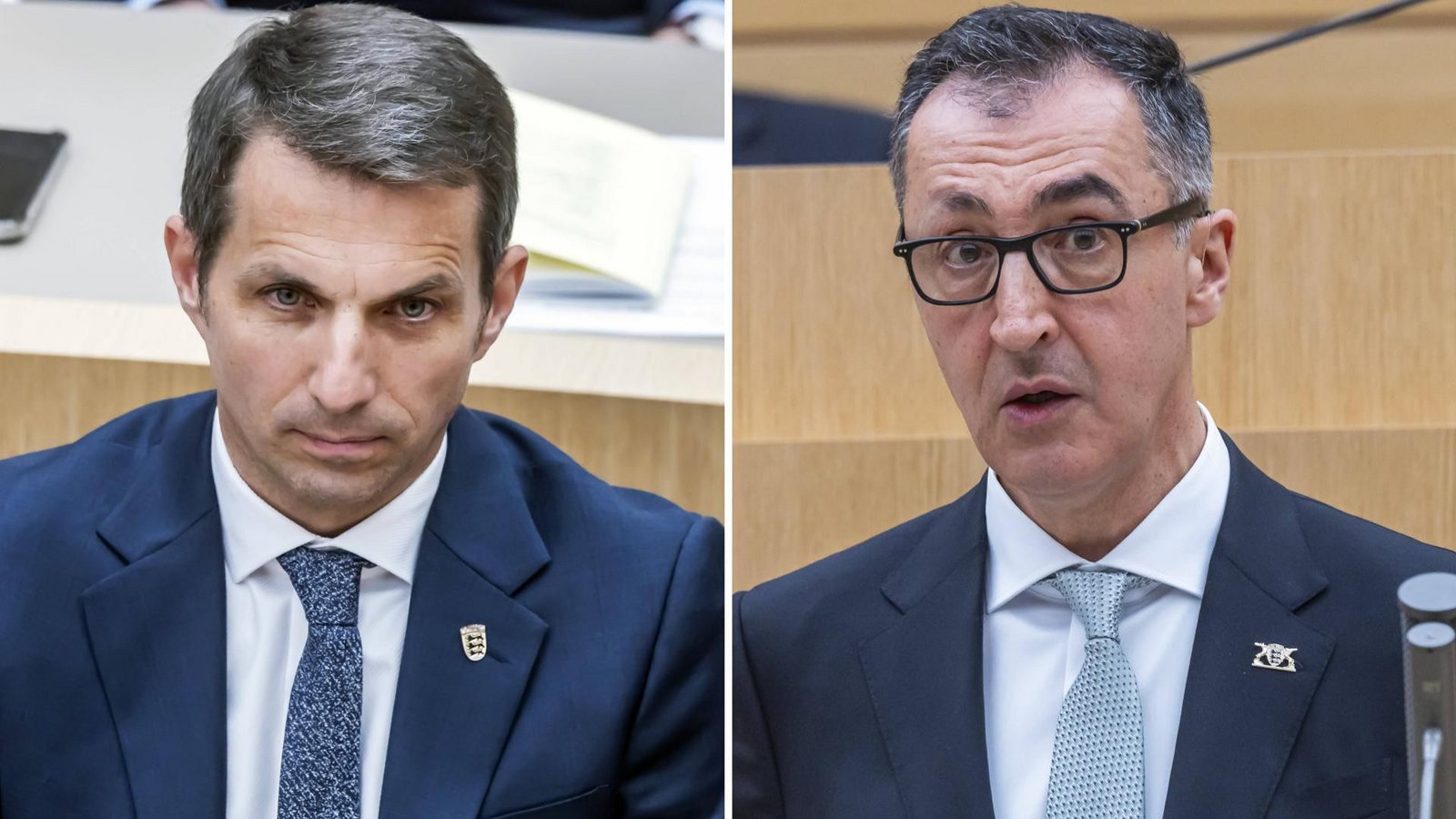 Oppositionsführer Martin Rothweiler (AfD) bezeichnete Ministerpräsident Cem Özdemir (Grüne) als „Illusionskünstler“.Foto: IMAGO/Arnulf Hettrich