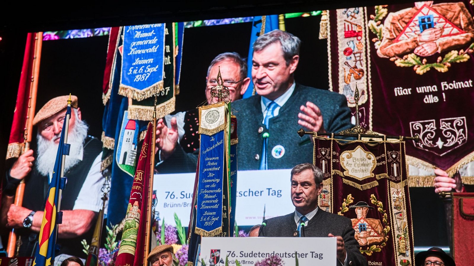 Der bayerische Ministerpräsident Markus Söder (CSU) sprach beim 76. Sudetendeutschen Tag in Brünn (Brno).Foto: Uhlíø Patrik/CTK/dpa Der bayerische Ministerpräsident Markus Söder (CSU) sprach beim 76. Sudetendeutschen Tag in Brünn (Brno).Foto: Uhlíø Patrik/CTK/dpa