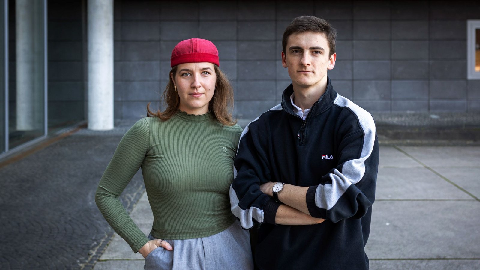 Die Grüne Jugend mit Theresa Fidušek und Jaron Immer erhebt erste Forderungen.Foto: Lichtgut