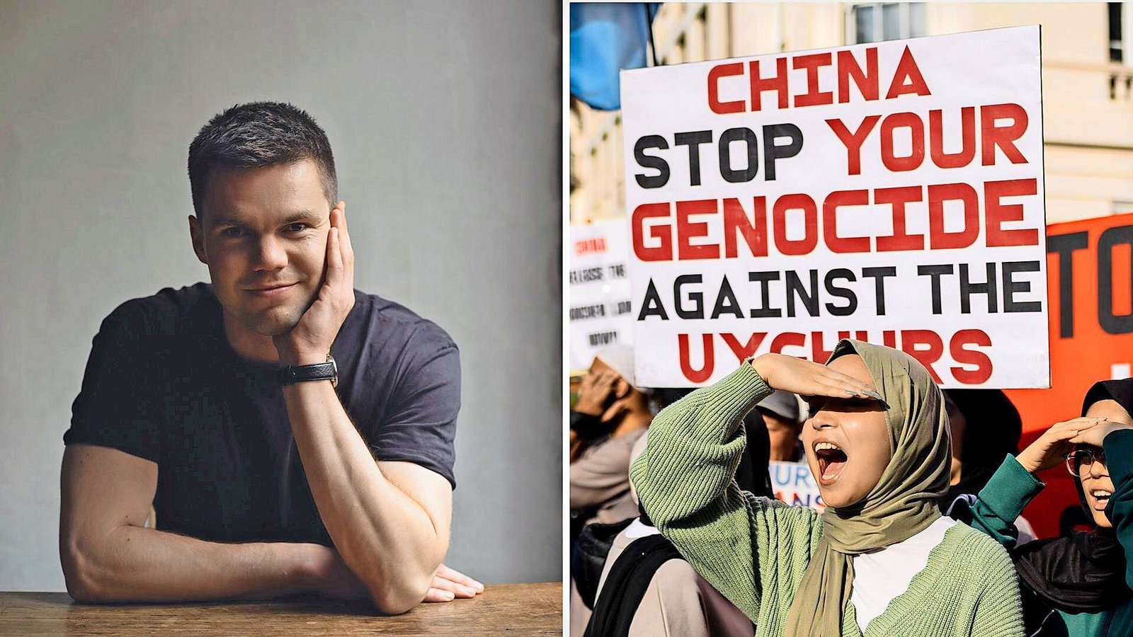 Franz Böhms erster langer Spielfilm „Keep Her Quiet“ handelt von der Unterdrückung der Uiguren in China. Gegen diese gibt es seit Jahren weltweit Proteste.Foto: Tom Trevatt, imago/Zuma Press