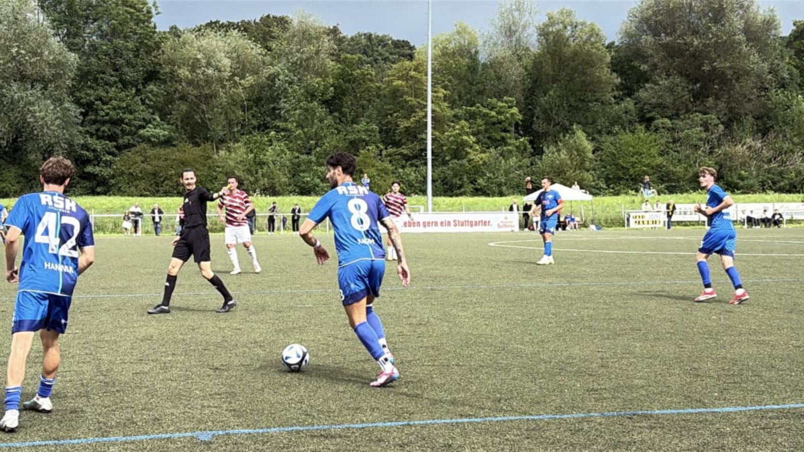 Das Viertelfinal-Derby zwischen dem A-Ligisten TSG Esslingen und dem Bezirksligisten TSV RSK Esslingen gewann die TSG im Vorjahr mit 5:2 nach Elfmeterschießen.Robin Kern