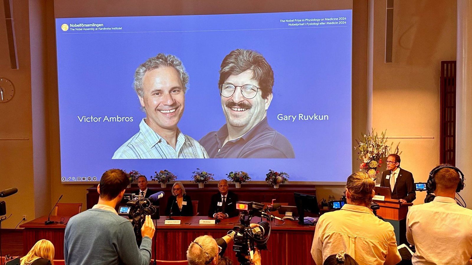 Das schwedische Nobelkomitee zwei US-Forscher aus.Foto: dpa/Steffen Trumpf Das schwedische Nobelkomitee zwei US-Forscher aus.Foto: dpa/Steffen Trumpf